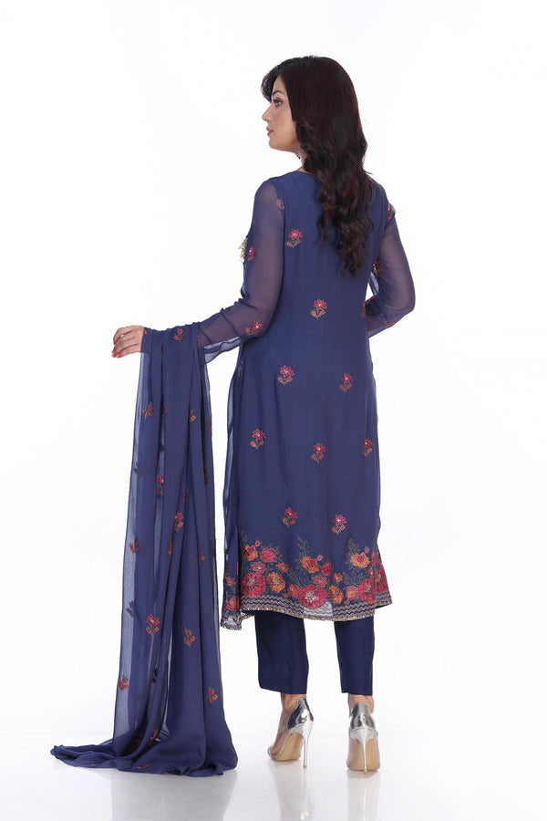 EMBROIDERED  CHIFFON 2 PCS