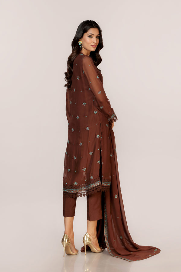 EMBROIDERED  CHIFFON 2 PCS