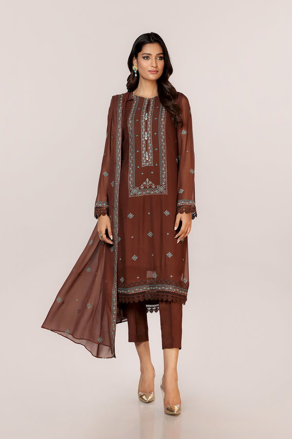 EMBROIDERED  CHIFFON 2 PCS