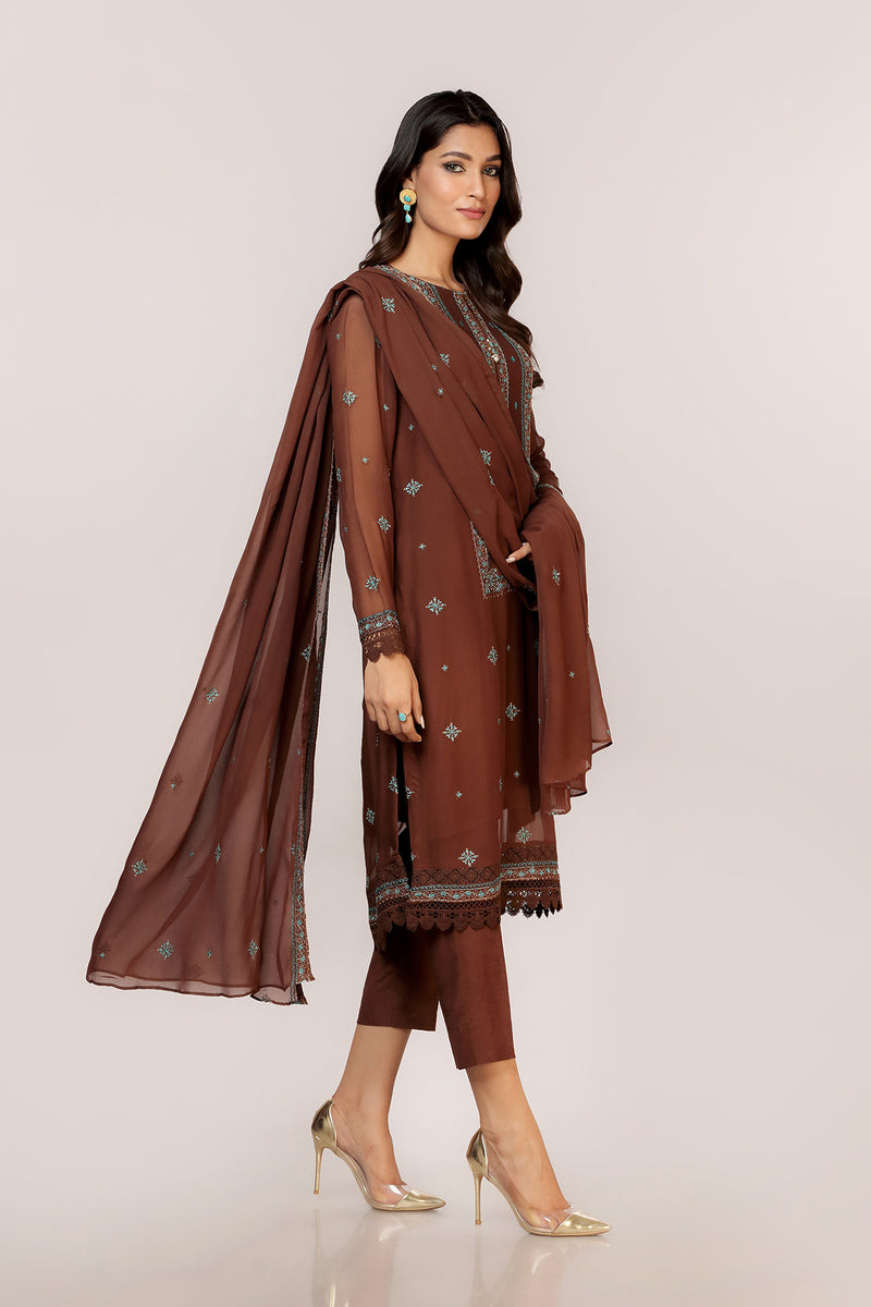 EMBROIDERED  CHIFFON 2 PCS