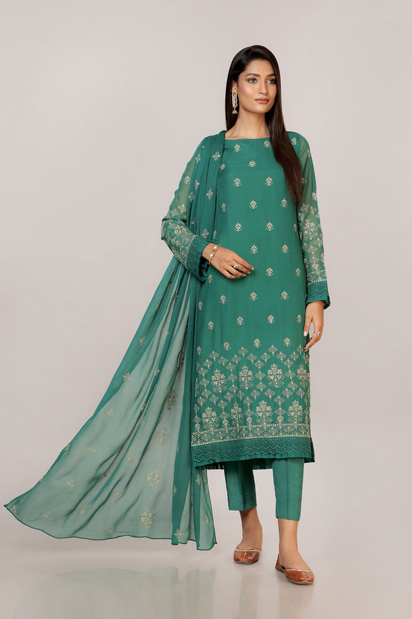 EMBROIDERED  CHIFFON 2 PCS