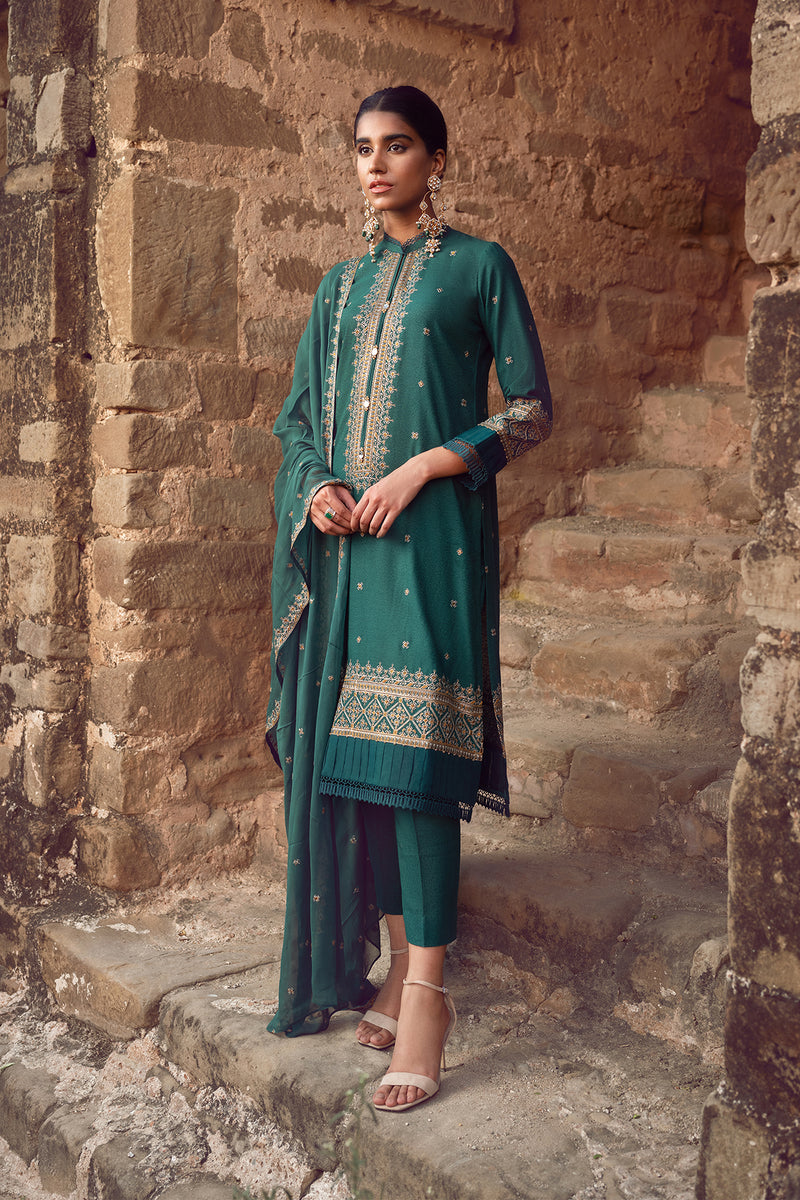 EMBROIDERED  KARANDI LAWN 3PCS