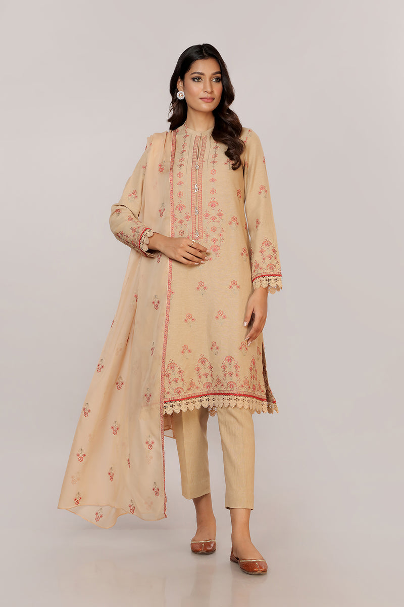EMBROIDERED COTTON KARANDI 3PCS