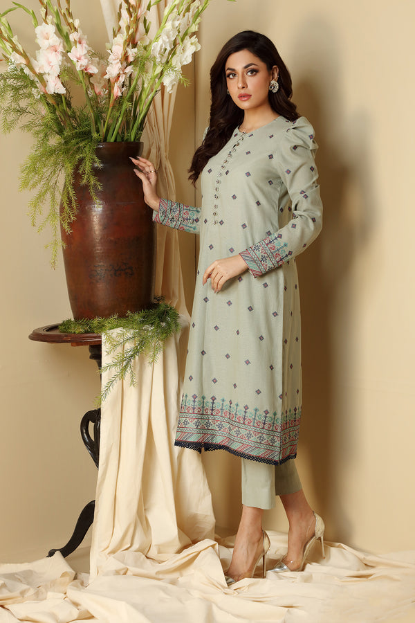 EMBROIDERED KARANDI LAWN 2PCS