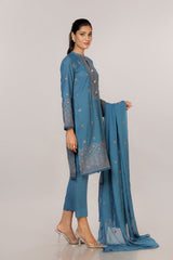 EMBROIDERED  KARANDI LAWN 3PCS