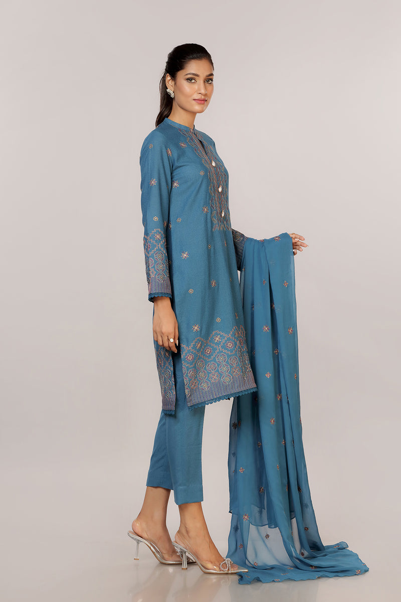 EMBROIDERED  KARANDI LAWN 3PCS