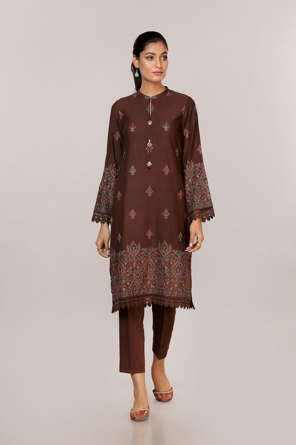 EMBROIDERED  KARANDI LAWN 2PCS