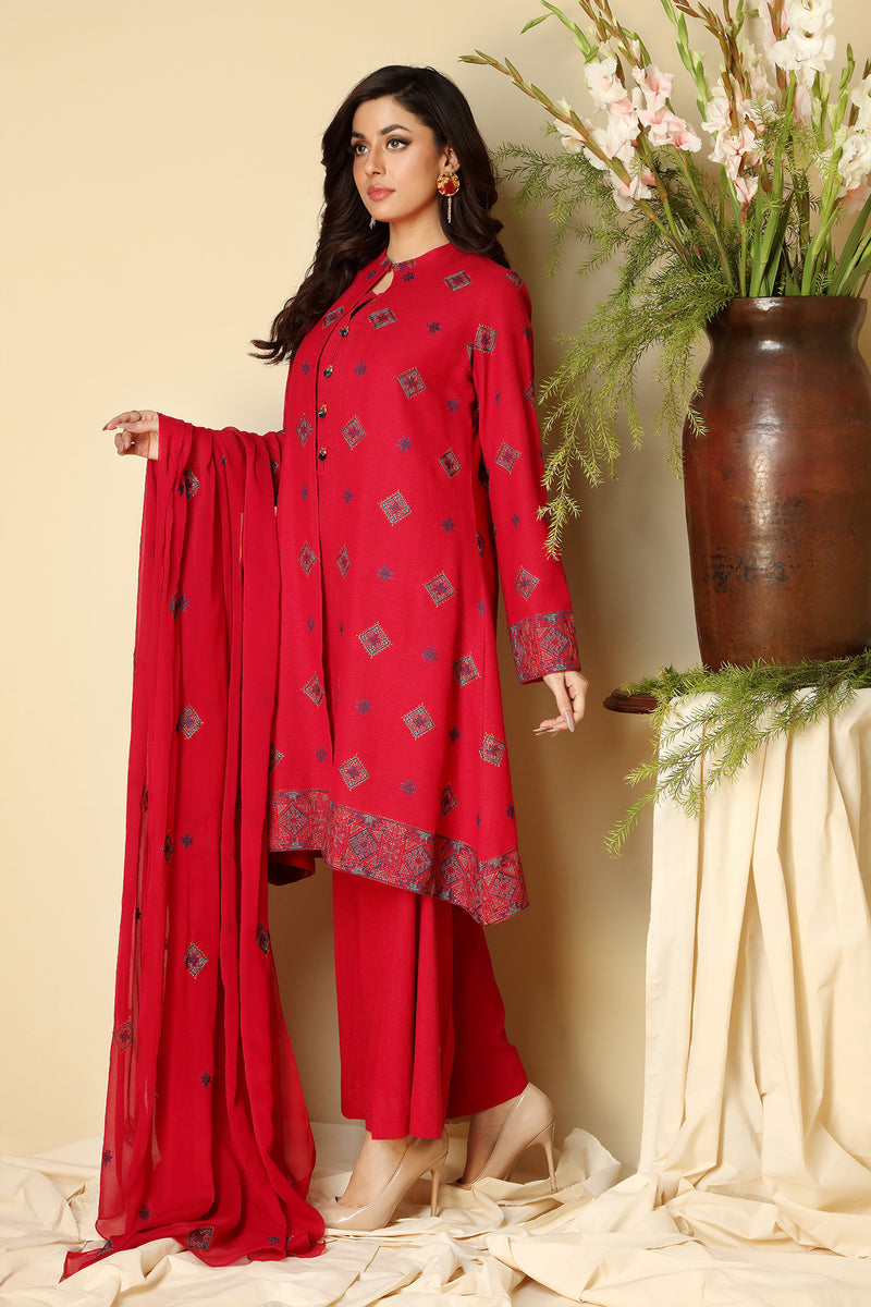 EMBROIDERED COTTON KARANDI 3PCS