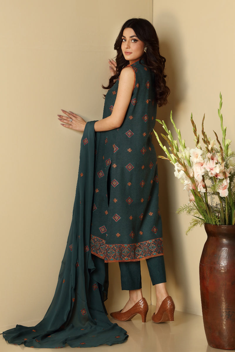 EMBROIDERED COTTON KARANDI 3PCS