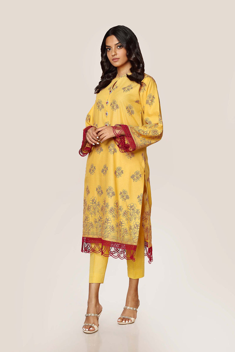 EMBROIDERED  KARANDI LAWN 2PCS