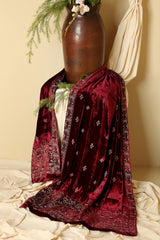 EMBROIDERED  VELVET SHAWL