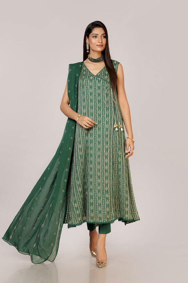 EMBROIDERED  CHIFFON 2 PCS
