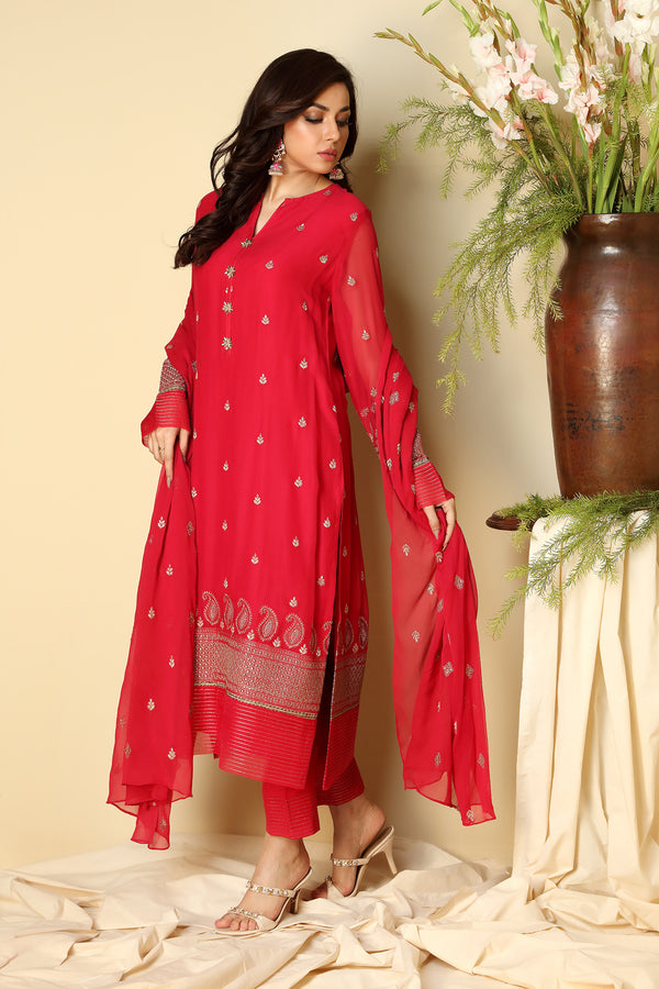 EMBROIDERED CHIFFON 2 PCS