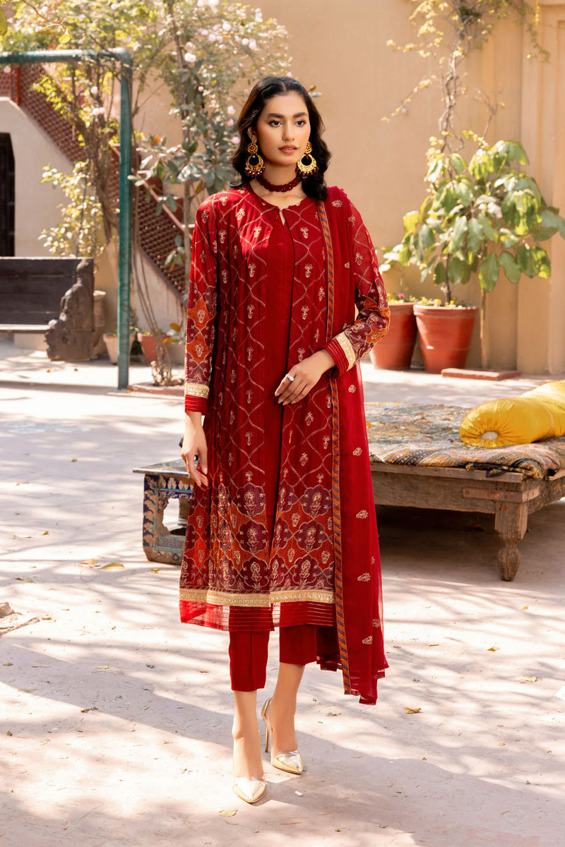 EMBROIDERED  CHIFFON 2 PCS (UNSTITCHED)