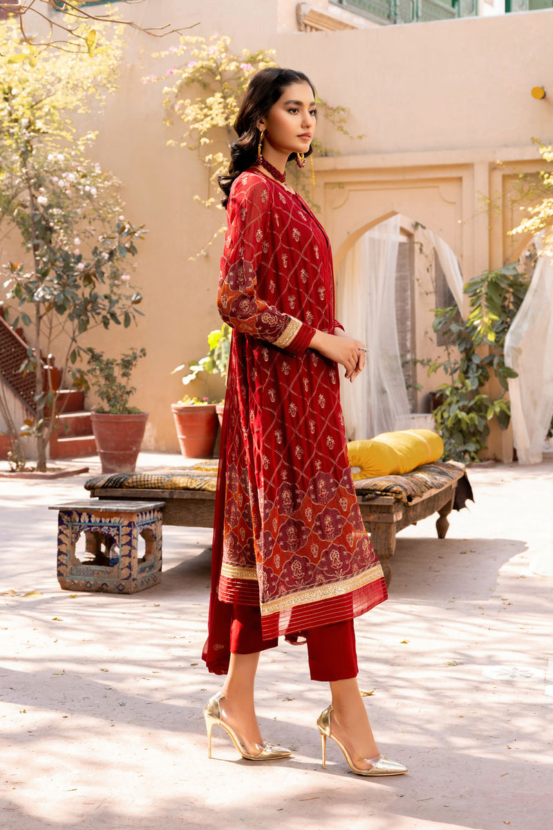 EMBROIDERED  CHIFFON 2 PCS (UNSTITCHED)