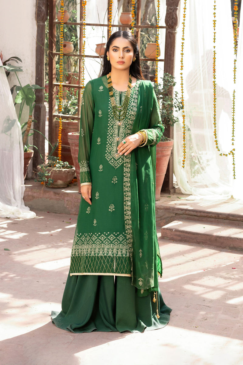 EMBROIDERED  CHIFFON 2 PCS (UNSTITCHED)