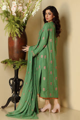 EMBROIDERED  KARANDI LAWN 3PCS