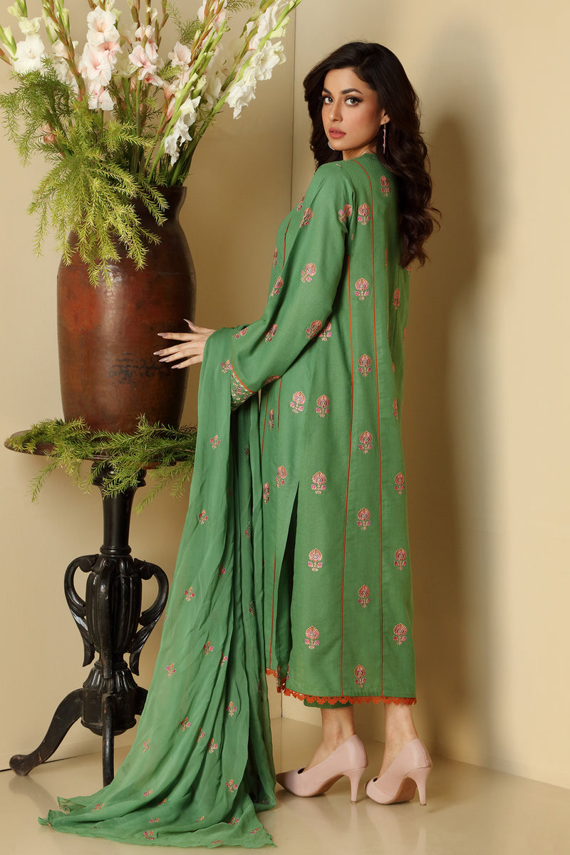 EMBROIDERED  KARANDI LAWN 3PCS
