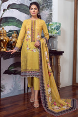 EMBROIDERED PRINTED LAWN 3 PCS SUIT