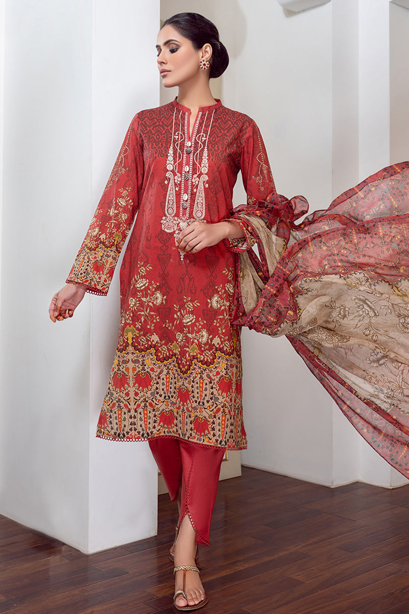 PRET PRINTED & EMBROIDERED LAWN 3 PCS