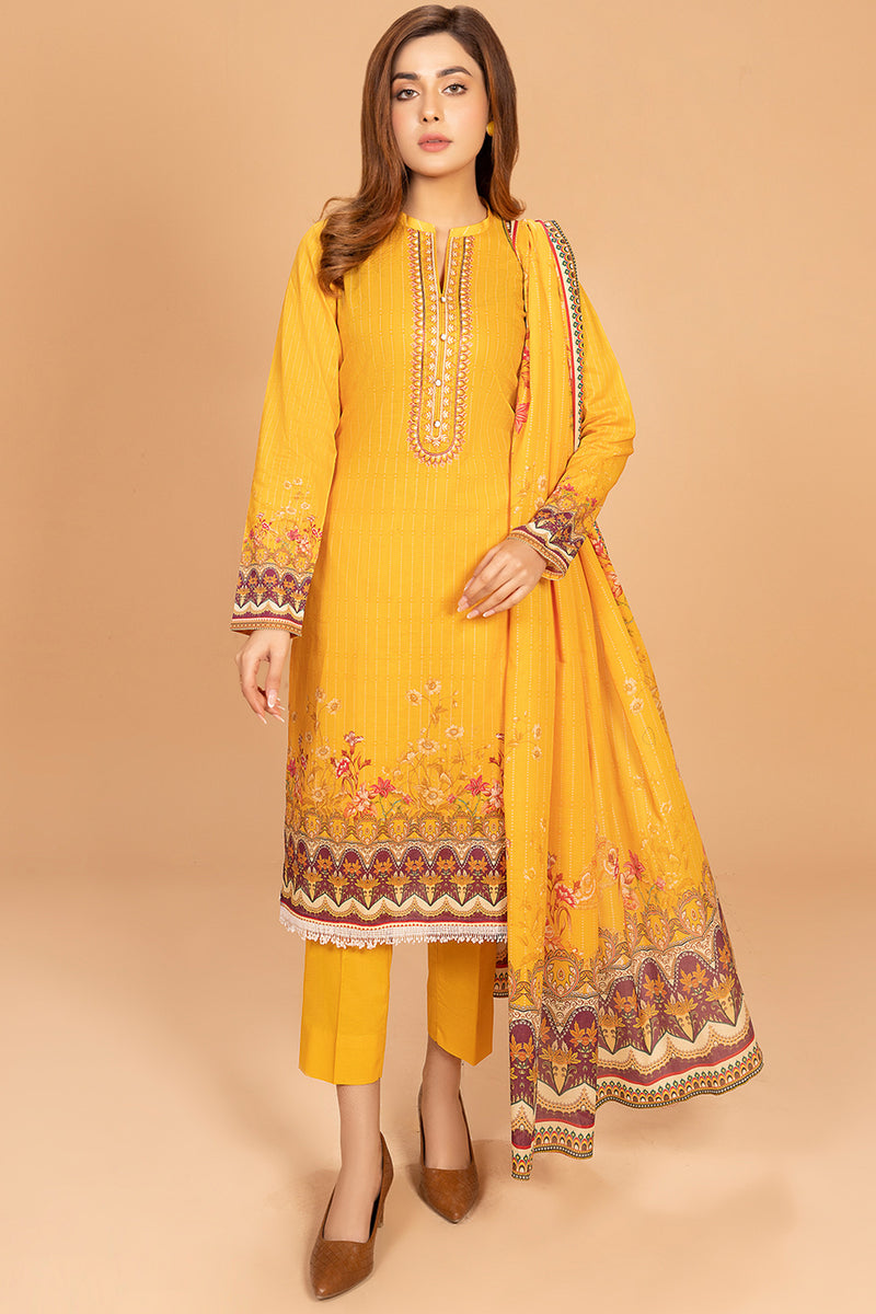 EMBROIDERED & PRINTED LAWN 2 PCS