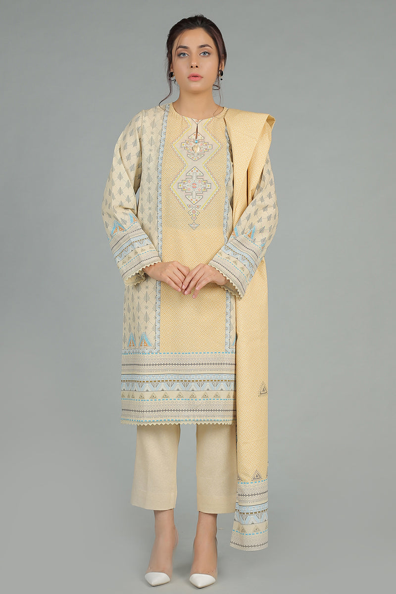 PRET PRINTED KHADDAR 2 PCS