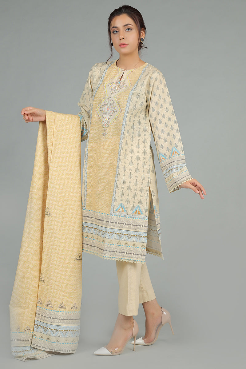 PRET PRINTED KHADDAR 2 PCS