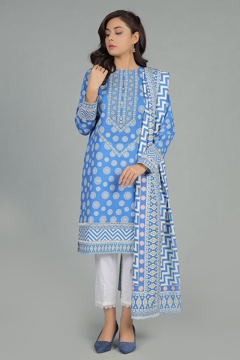 PRET PRINTED KHADDAR 2 PCS