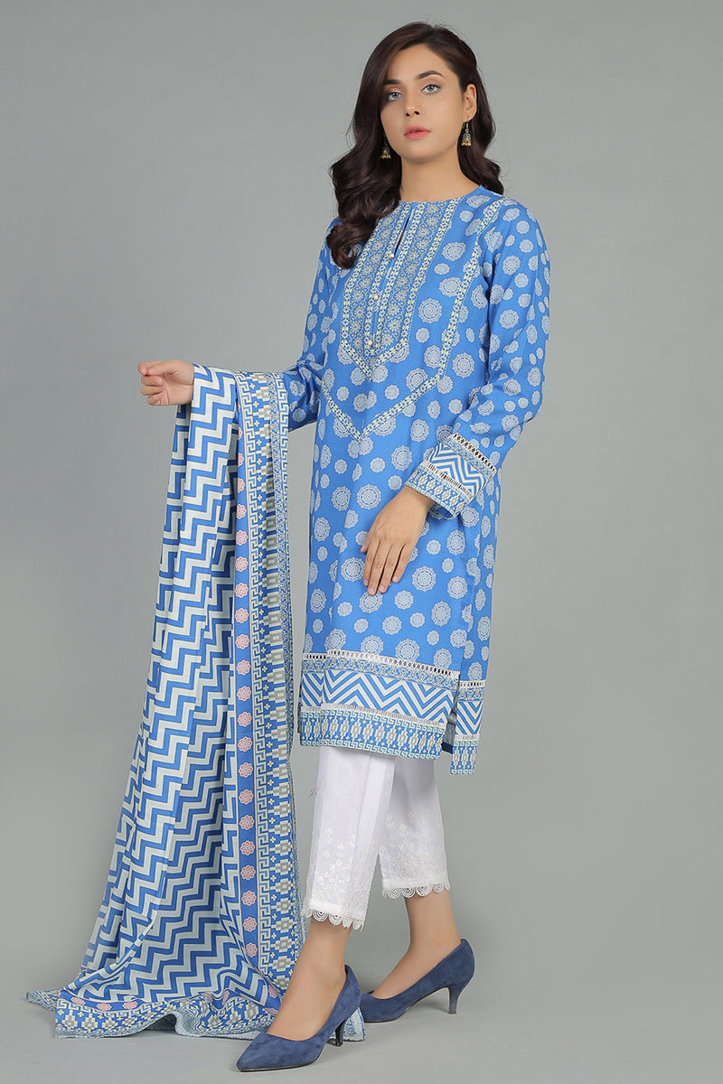 PRET PRINTED KHADDAR 2 PCS