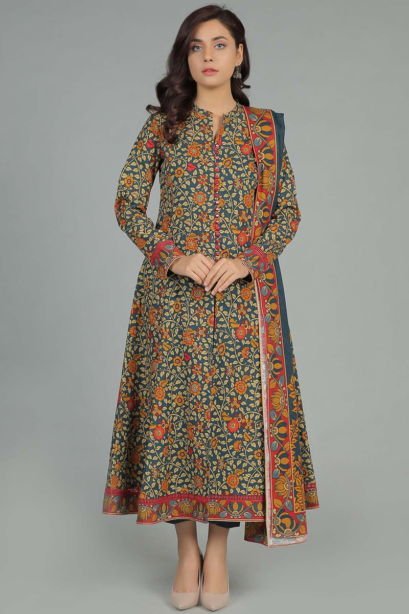 PRINTED KHADDAR 2 PCS