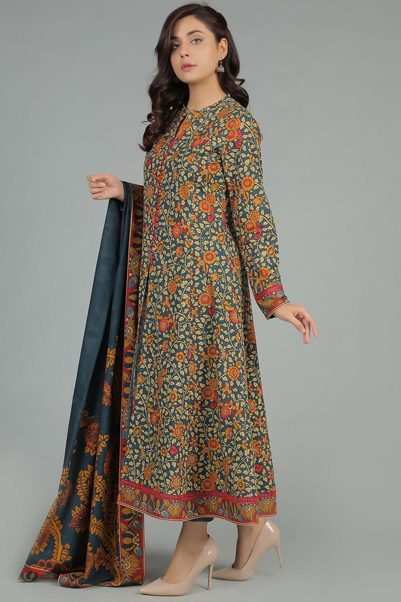 PRINTED KHADDAR 2 PCS