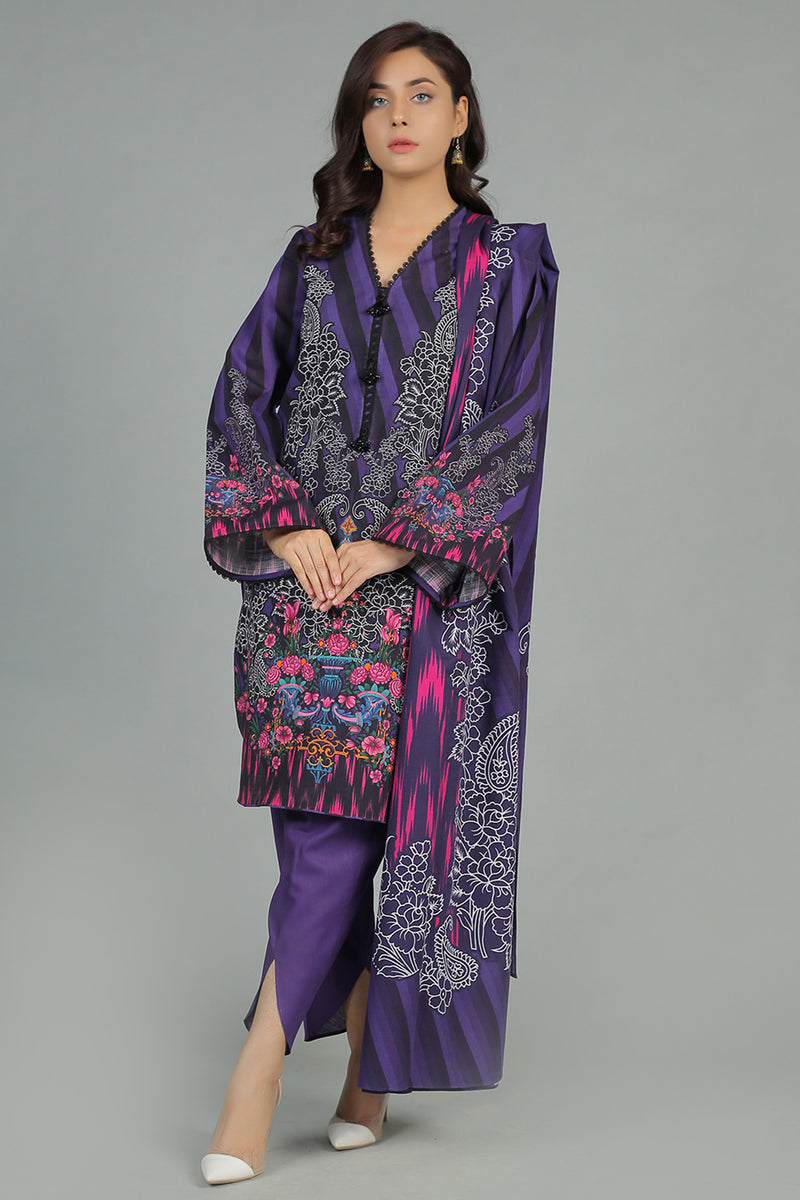 PRINTED KHADDAR 3 PCS