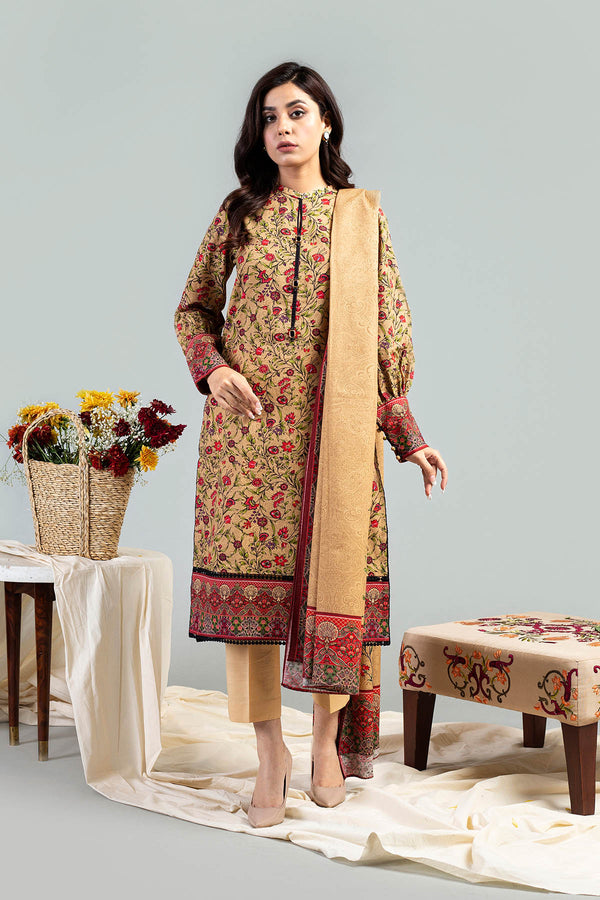 PRINTED KHADDAR 3 PCS