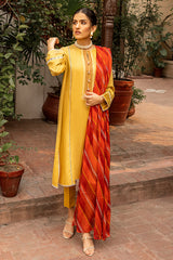 EMBROIDERED  KARANDI LAWN 3 PCS