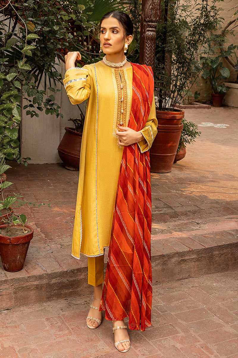 EMBROIDERED  KARANDI LAWN 3 PCS