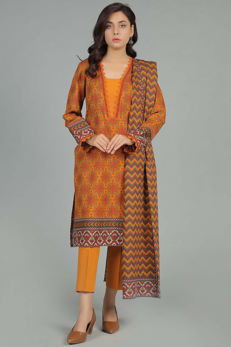 PRINTED KHADDAR 3 PCS