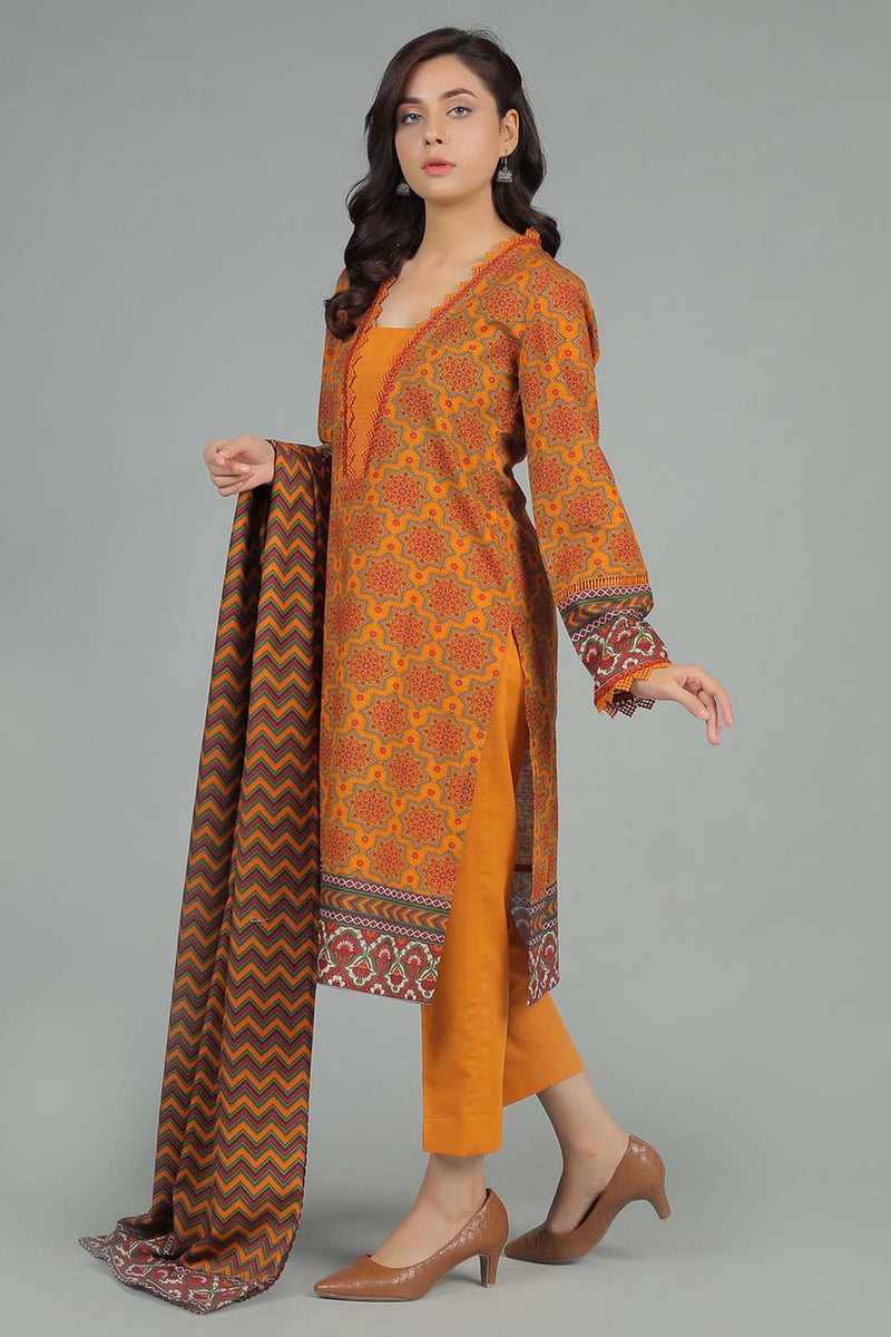 PRINTED KHADDAR 3 PCS
