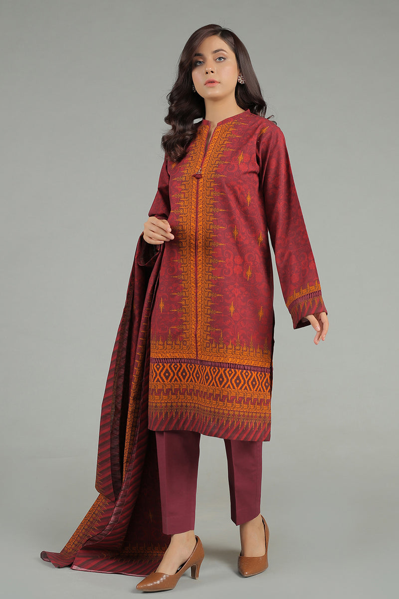 PRET PRINTED KHADDAR 3 PCS