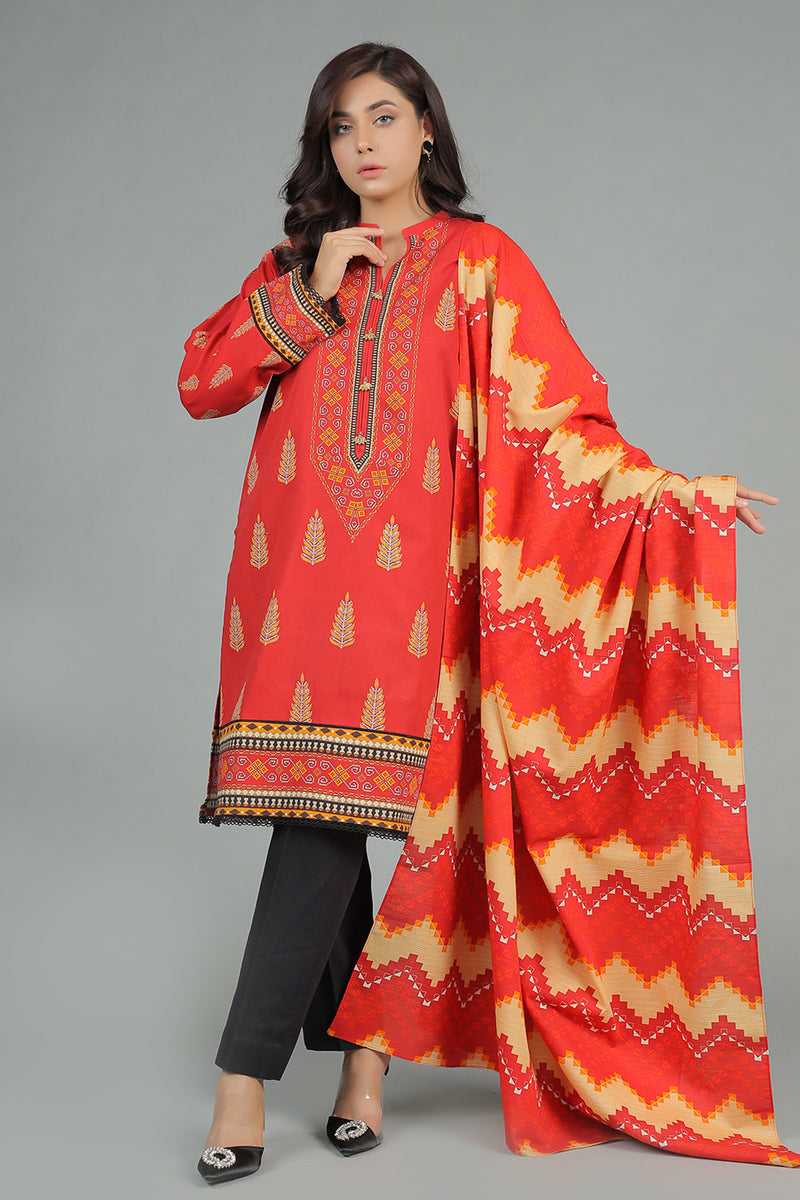 PRET PRINTED KHADDAR 2 PCS
