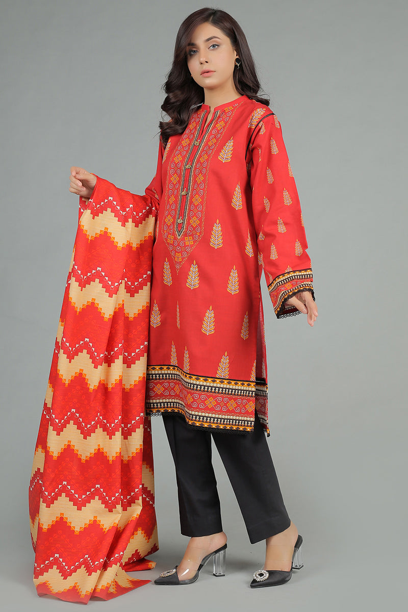 PRET PRINTED KHADDAR 2 PCS