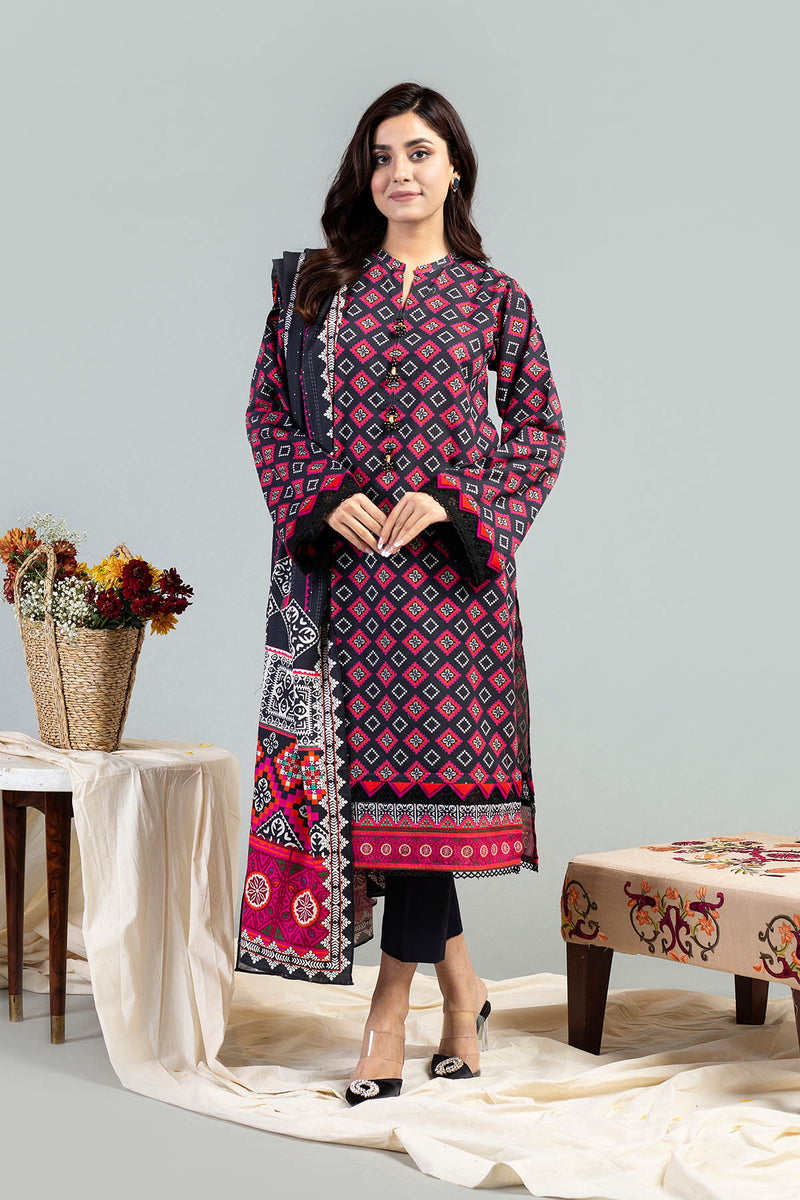 PRINTED KHADDAR 3 PCS