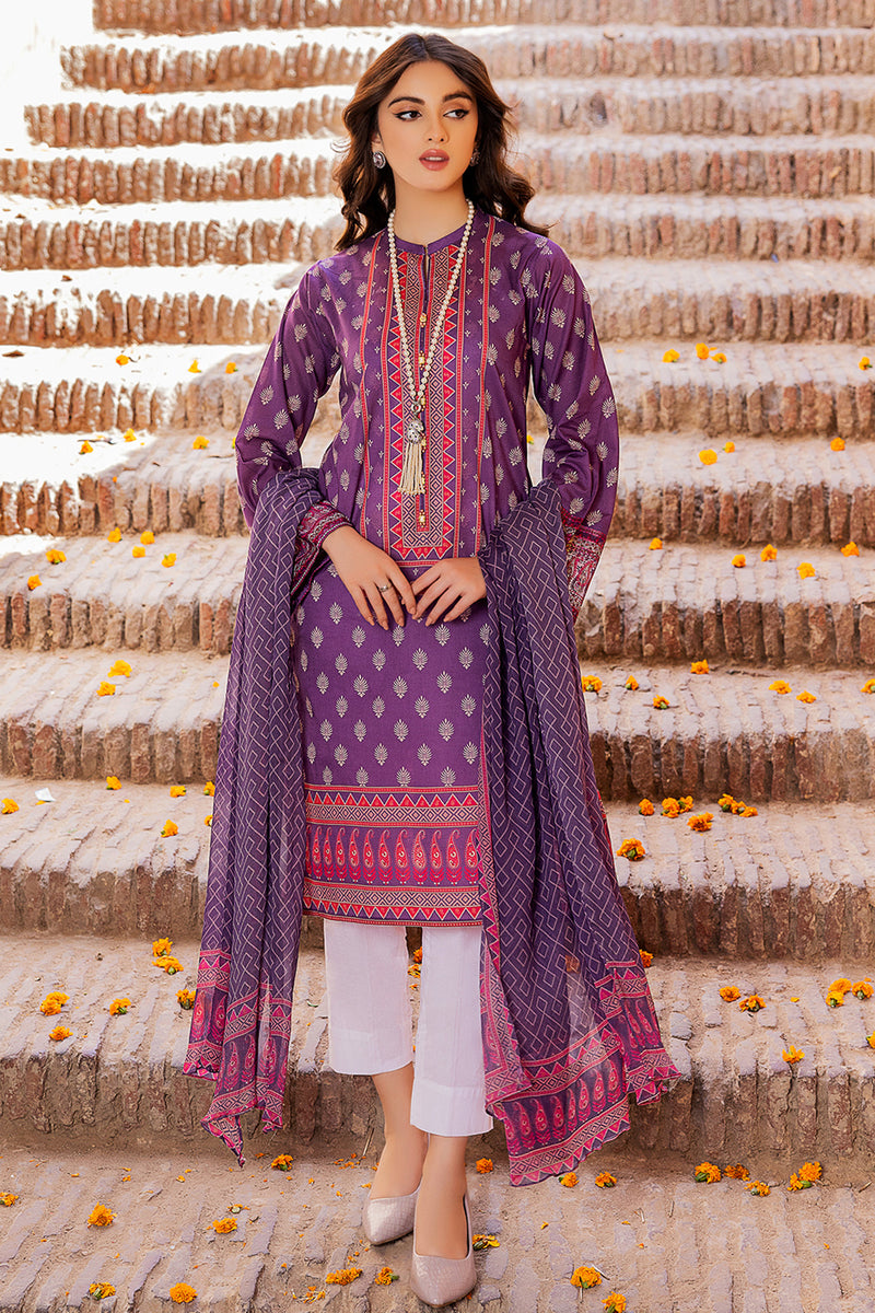 EMBROIDERED & PRINTED LAWN 3 PCS