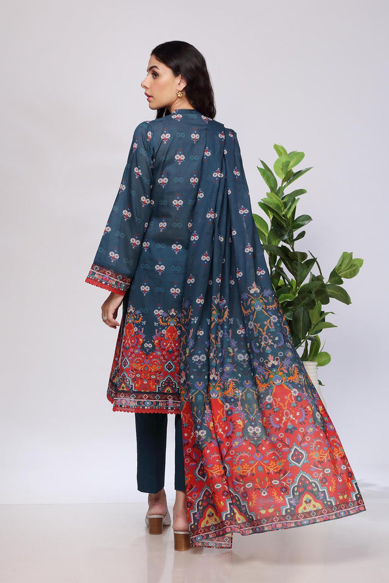 EMBROIDERED & PRINTED LAWN 3 PCS