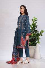 EMBROIDERED & PRINTED LAWN 3 PCS