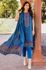 EMBROIDERED & PRINTED LAWN 3 PCS