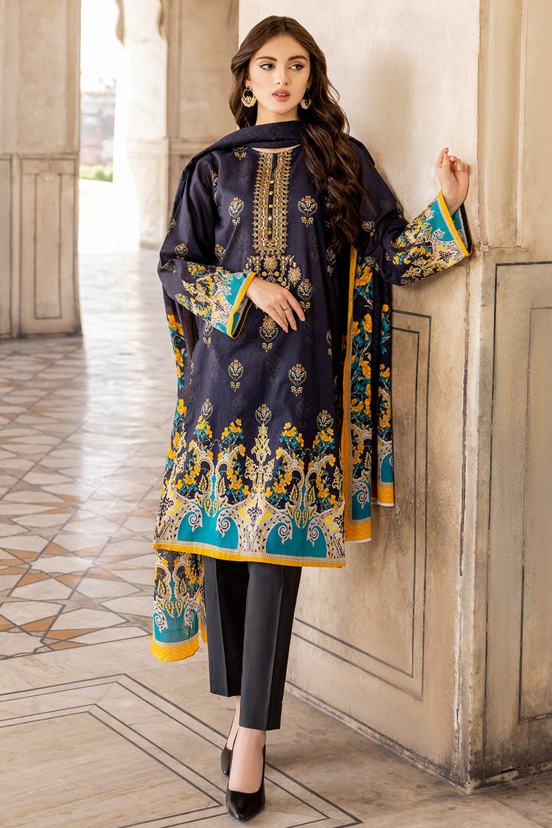 EMBROIDERED & PRINTED LAWN 3 PCS