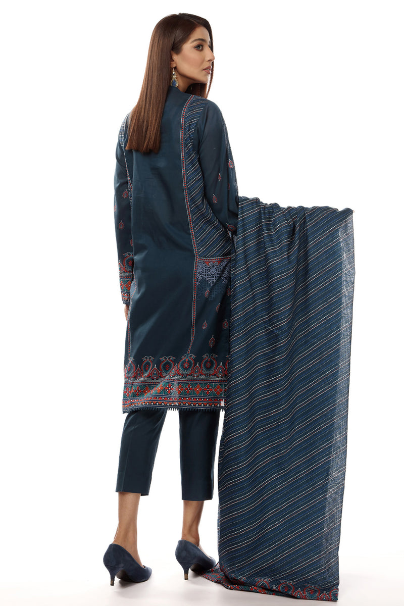 EMBROIDERED & PRINTED LAWN 3 PCS