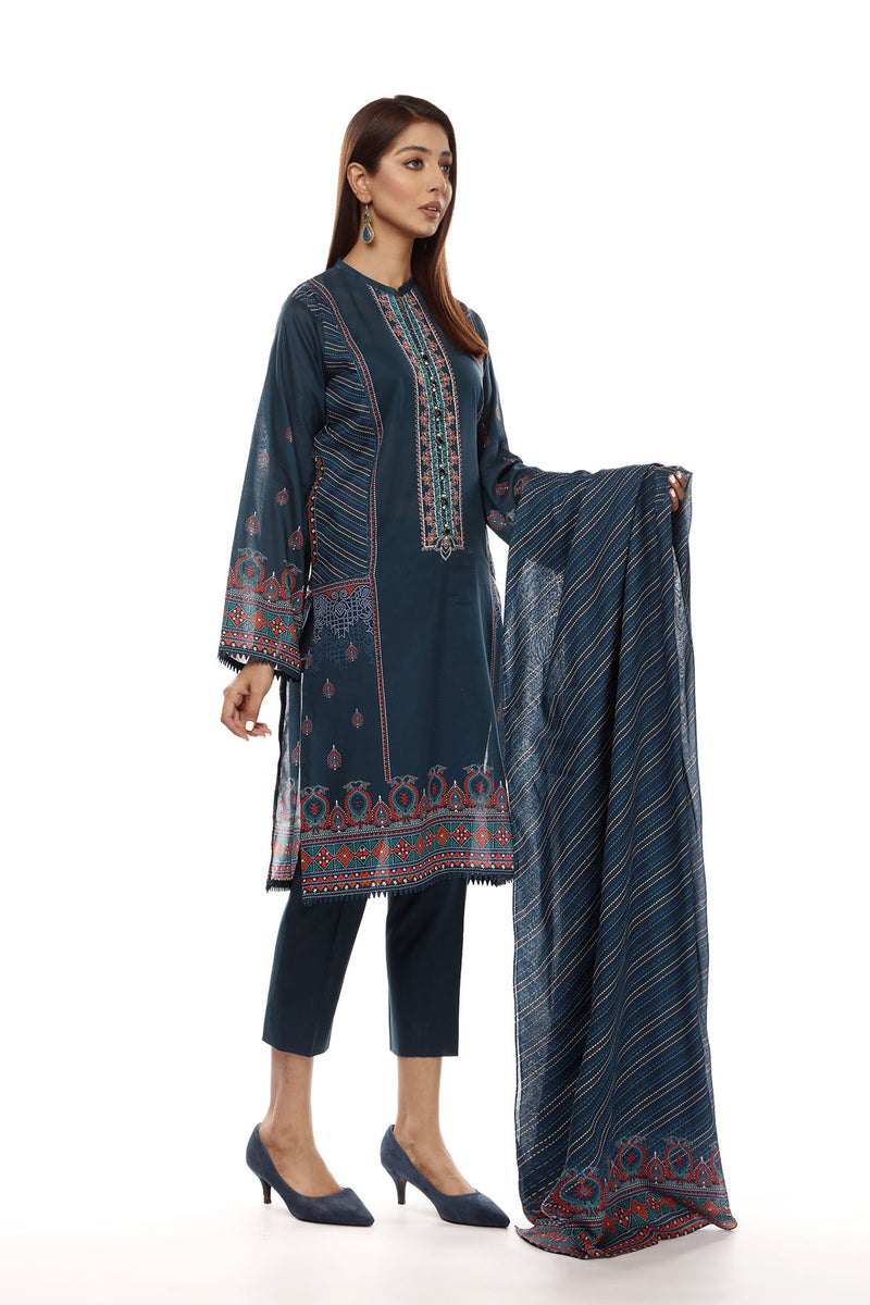 EMBROIDERED & PRINTED LAWN 3 PCS