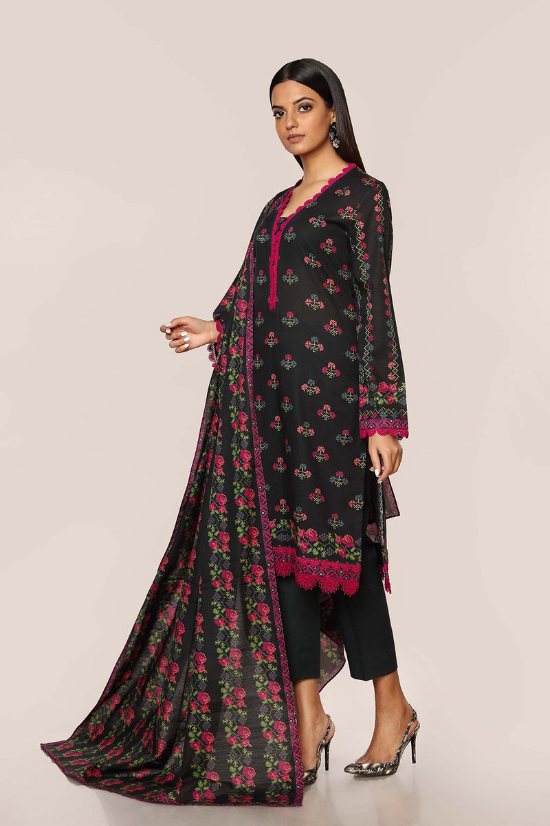 PRINTED KHADDAR 3 PCS