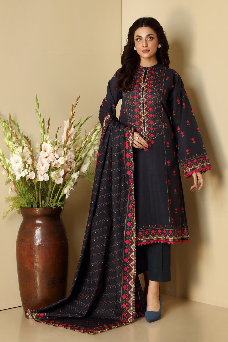 PRINTED KHADDAR 2 PCS